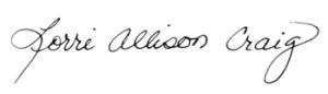 lorri craig signature